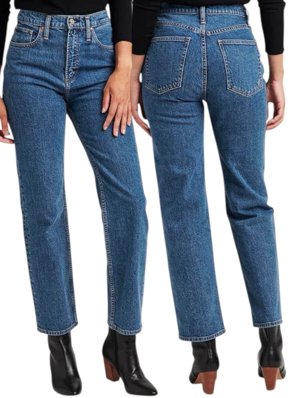 Silver Jeans Highly Desirable Straight Jeans 28x28 Dark Indigo High Rise 90s